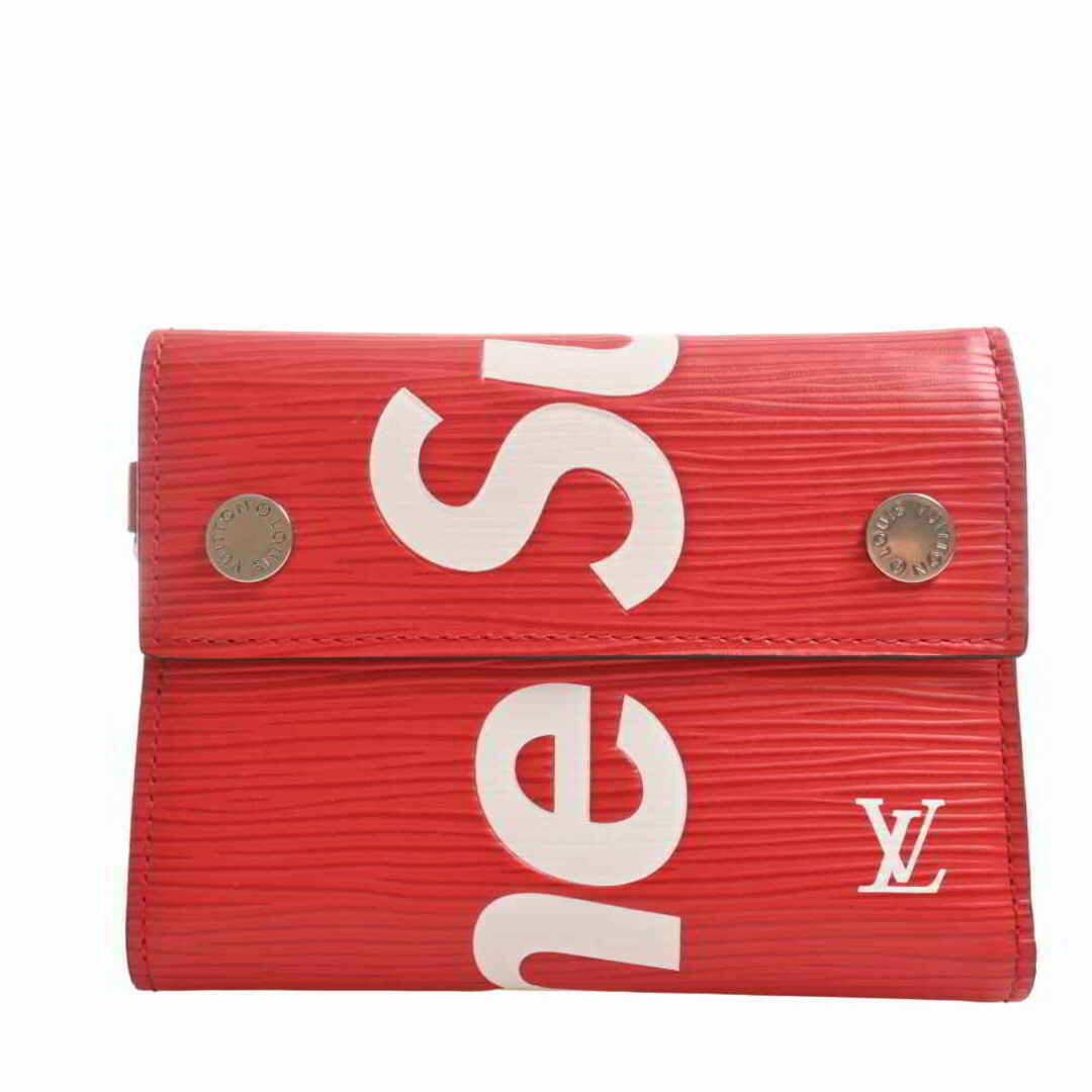 LOUIS VUITTON ルイヴィトン Supremeコラボ エピ チェーン 三つ折り コンパクト財布 M67755 レッド by