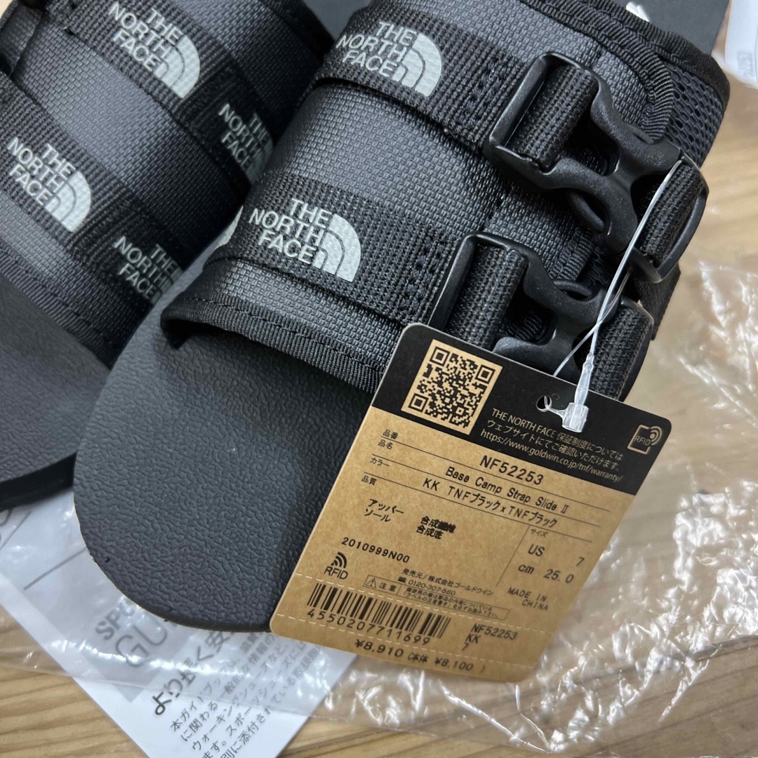 サンダル 新品 25㎝ NF52253-KK　TNFブラック×TNFブラック