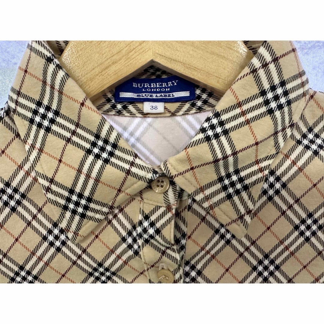 BURBERRY BLUE LABEL(バーバリーブルーレーベル)のかれん様専用！バーバリーロンドン　Burberry ノバチェック　ポロシャツ レディースのトップス(ポロシャツ)の商品写真