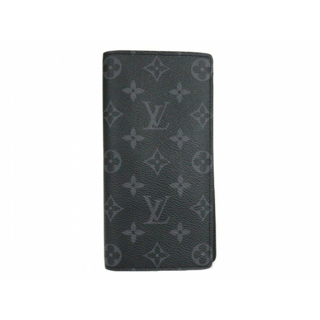 【イニシャル入り】LOUIS VUITTON　ルイ・ヴィトン　ポルトフォイユ・ブラザ　M61697　長財布　モノグラム・エクリプス　ブラック系　プレゼント包装可　ギフト　人気　定番　メンズ松前R56号店折り財布