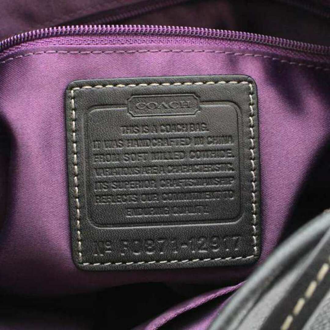 コーチ COACH シグネチャー ワンショルダーバッグ レザー 黒 2