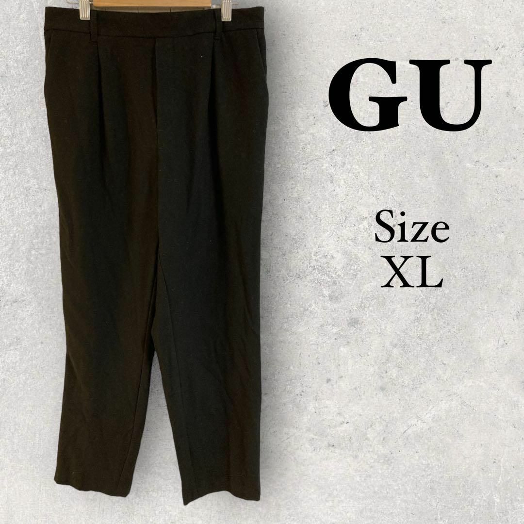 GU(ジーユー)の33a771 ジーユー gu レディース　スラックス　チノパン　黒 レディースのパンツ(チノパン)の商品写真