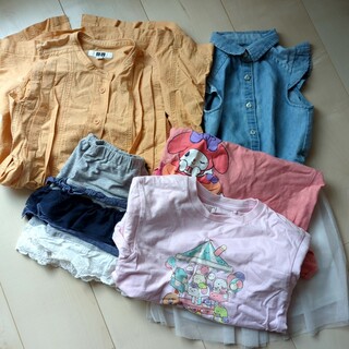ユニクロ(UNIQLO)の女の子　夏服まとめ売り(Tシャツ/カットソー)