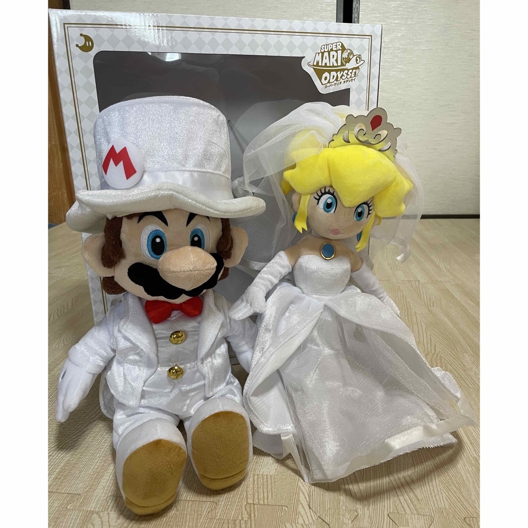 スーパーマリオ　オデッセイ　マリオ　ピーチ　ぬいぐるみ　ウェディングマリオ