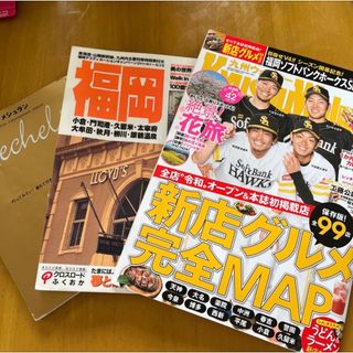 九州ウォーカー ２０２０年４月号 （ＫＡＤＯＫＡＷＡ）他2冊　計3冊福岡グルメ本(専門誌)