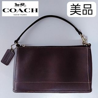 コーチ(COACH)の美品　コーチ　ミニトートバッグ　ブラウン　本革(トートバッグ)