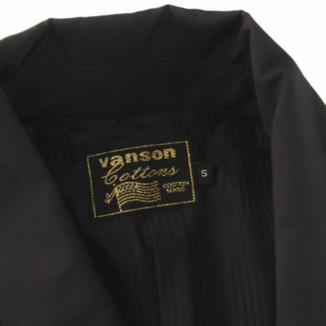 VANSON カバーオール ナイロンジャケット 金ボタン アウター S 黒