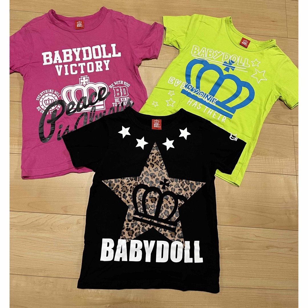 BABYDOLL - BABYDOLL ベビードール 半袖Tシャツ 3枚セット 140cmの通販 by Riii's shop｜ベビードールならラクマ