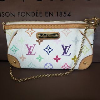 ルイヴィトン(LOUIS VUITTON)のヴィトンマルチカラーポーチミラMM！アクセサリーポーチアクセソワール！美品！(ショルダーバッグ)