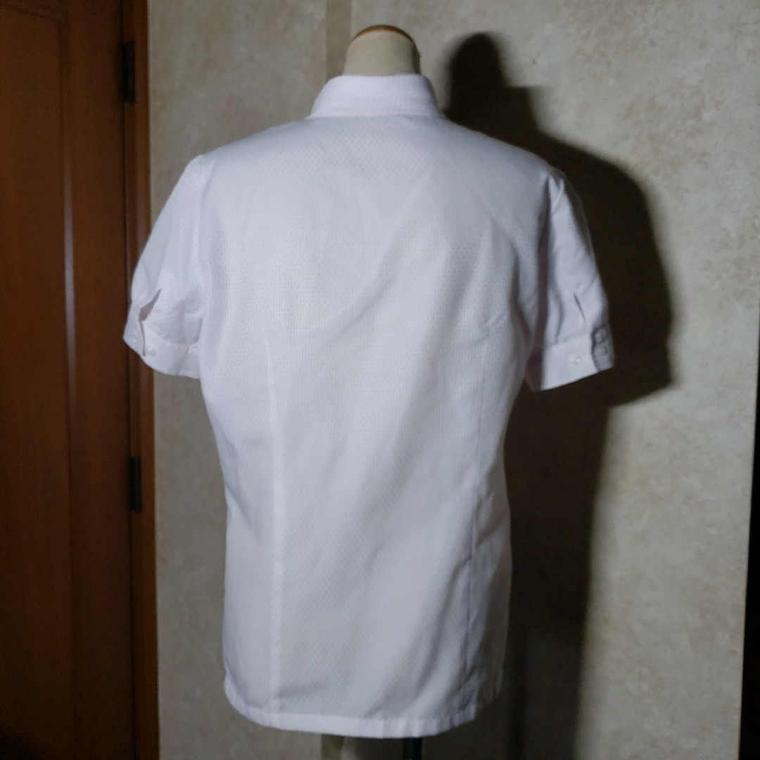 BONMAX(ボンマックス)の❤オフィスウェアボンマックス❤リボンタイ半袖シャツブラウス11号/匿名配送 レディースのトップス(シャツ/ブラウス(半袖/袖なし))の商品写真