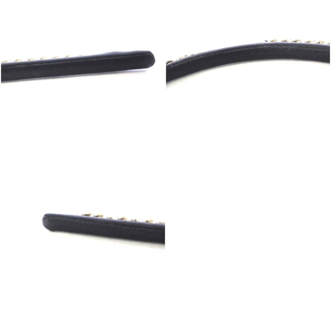 CHANEL(シャネル)のシャネル カチューシャ ヘッドバンド ココマーク チェーン B22 黒 レディースのヘアアクセサリー(ヘアバンド)の商品写真