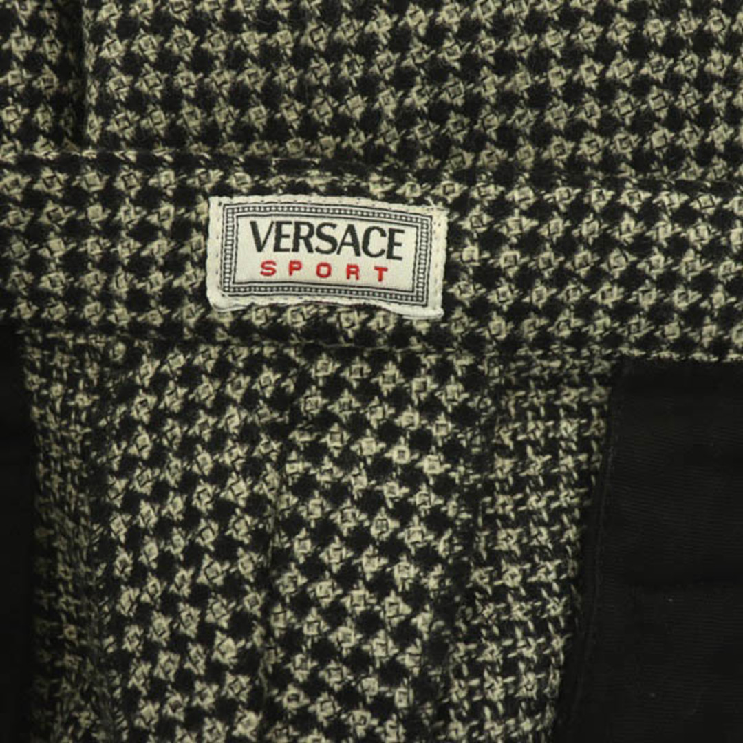 VERSACE - ヴェルサーチ VERSACE ワイドパンツ ウール 千鳥格子