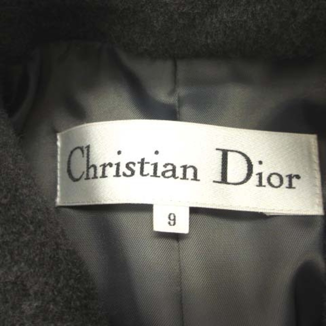 Christian Dior(クリスチャンディオール)のクリスチャンディオール ステンカラーコート 6B ウール グレー 9 M位 レディースのジャケット/アウター(その他)の商品写真