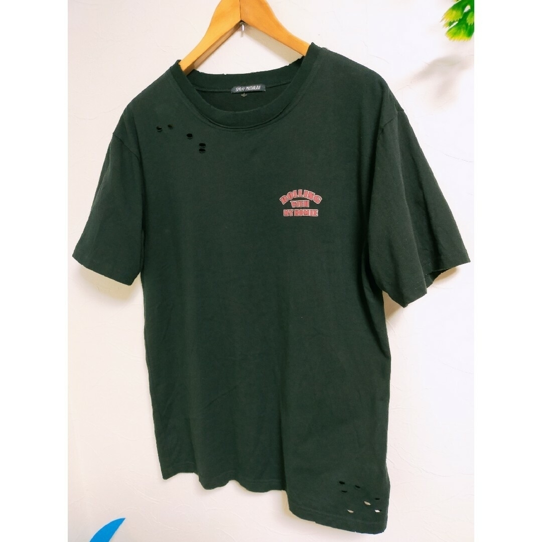 SpRay(スプレイ)の美品❤︎︎spray スプレー ﾊﾞｸﾌﾟﾘ‪︎‬ロゴ 黒Tシャツ♥︎M レディースのトップス(Tシャツ(半袖/袖なし))の商品写真