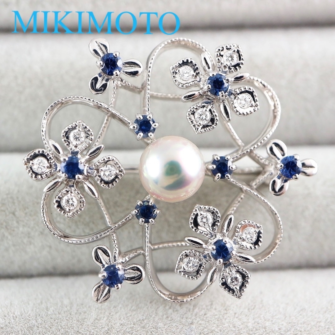 MIKIMOTO K18真珠　ブローチ　未使用