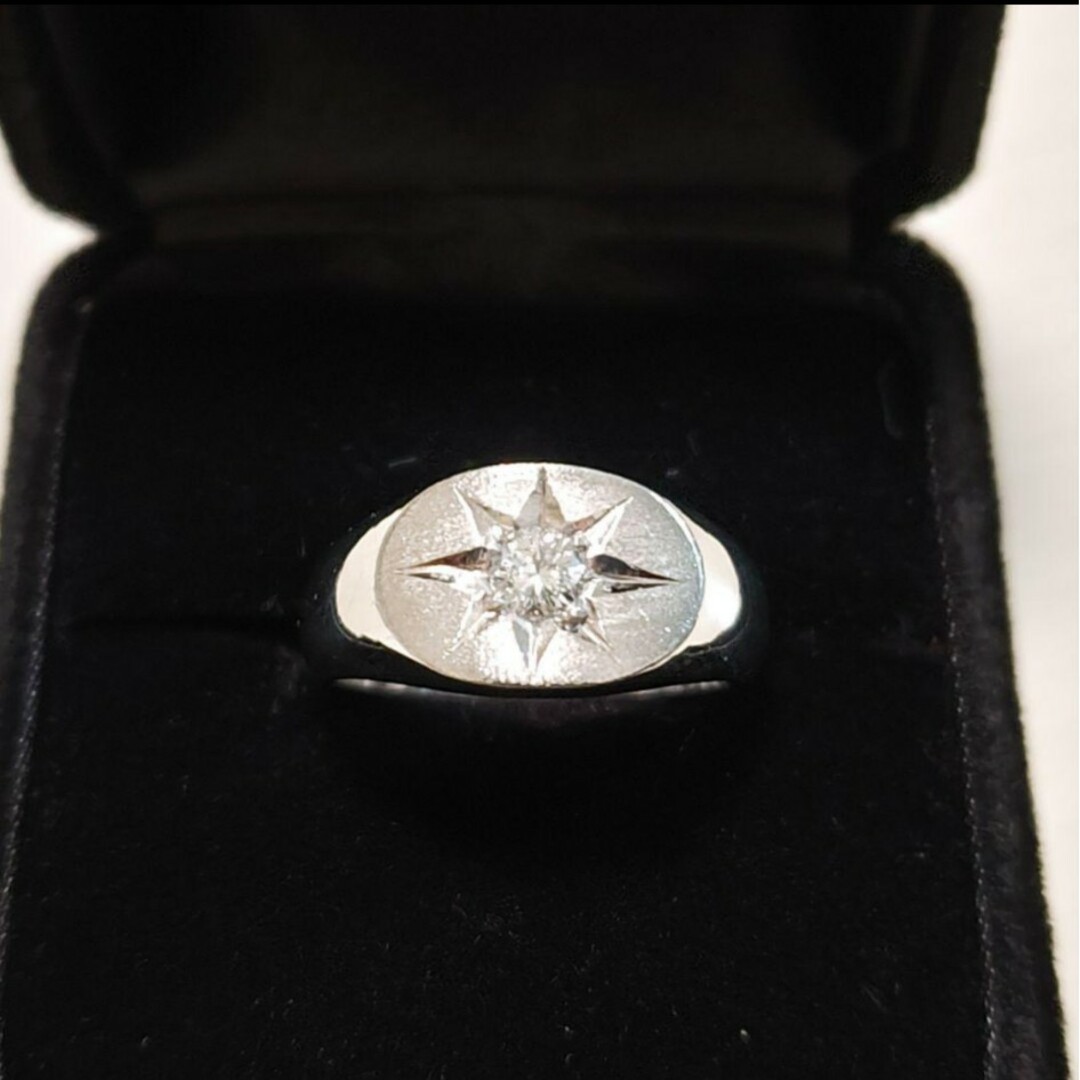 むぎぃ様専用✨鑑別書付✨Pt900 印台 0.21ct ダイヤモンドの通販 by