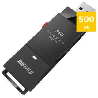 バッファロー(Buffalo)のBUFFALO 外付けSSD SSD-PUT500U3-BKC(PC周辺機器)