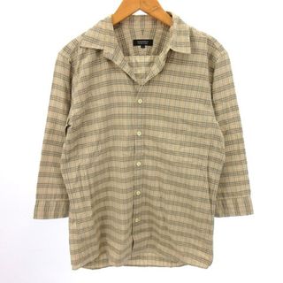 バーバリーブラックレーベル(BURBERRY BLACK LABEL)のバーバリーブラックレーベル シャツ 七分袖 チェック 国内正規 コットン 2 M(シャツ)