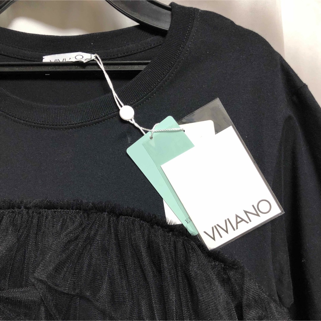 未使用品　VIVIANO TULLE LAYERED LONG TSHIRT