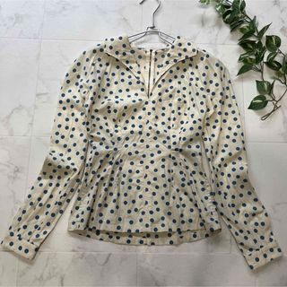 未使用 ドルチェ&ガッバーナ DOLCE&GABBANA シャツ ブラウス レース フリル シルク 長袖シャツ レディース トップス 40(M相当) ベージュゴールド