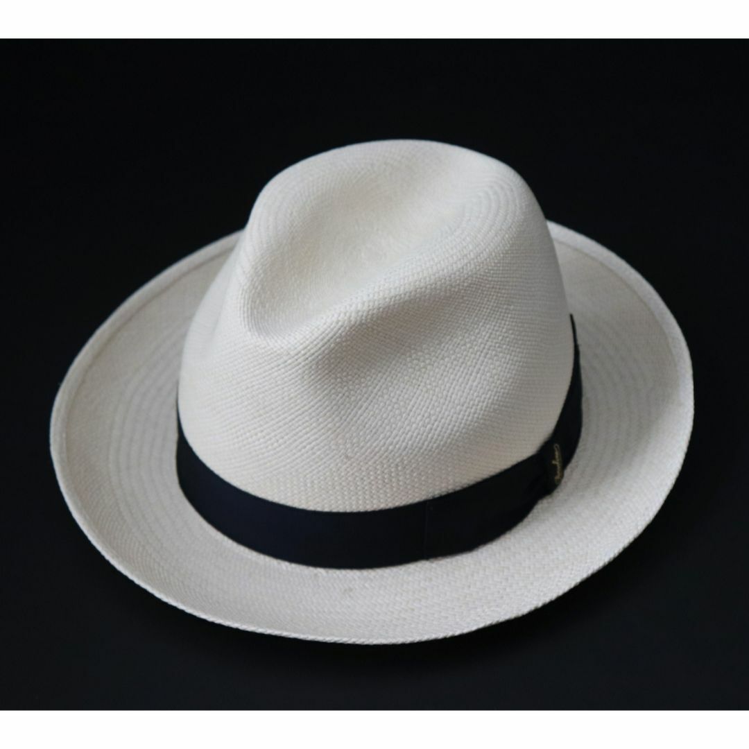 Borsalino(ボルサリーノ)の新品【ボルサリーノ】Panama Quito高級パナマハット 黒リボン 59 メンズの帽子(ハット)の商品写真