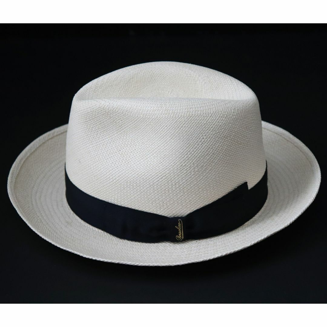 Borsalino(ボルサリーノ)の新品【ボルサリーノ】Panama Quito高級パナマハット 黒リボン 59 メンズの帽子(ハット)の商品写真