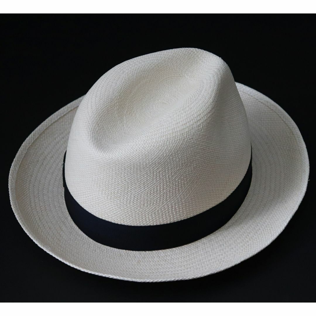 Borsalino(ボルサリーノ)の新品【ボルサリーノ】Panama Quito高級パナマハット 黒リボン 59 メンズの帽子(ハット)の商品写真