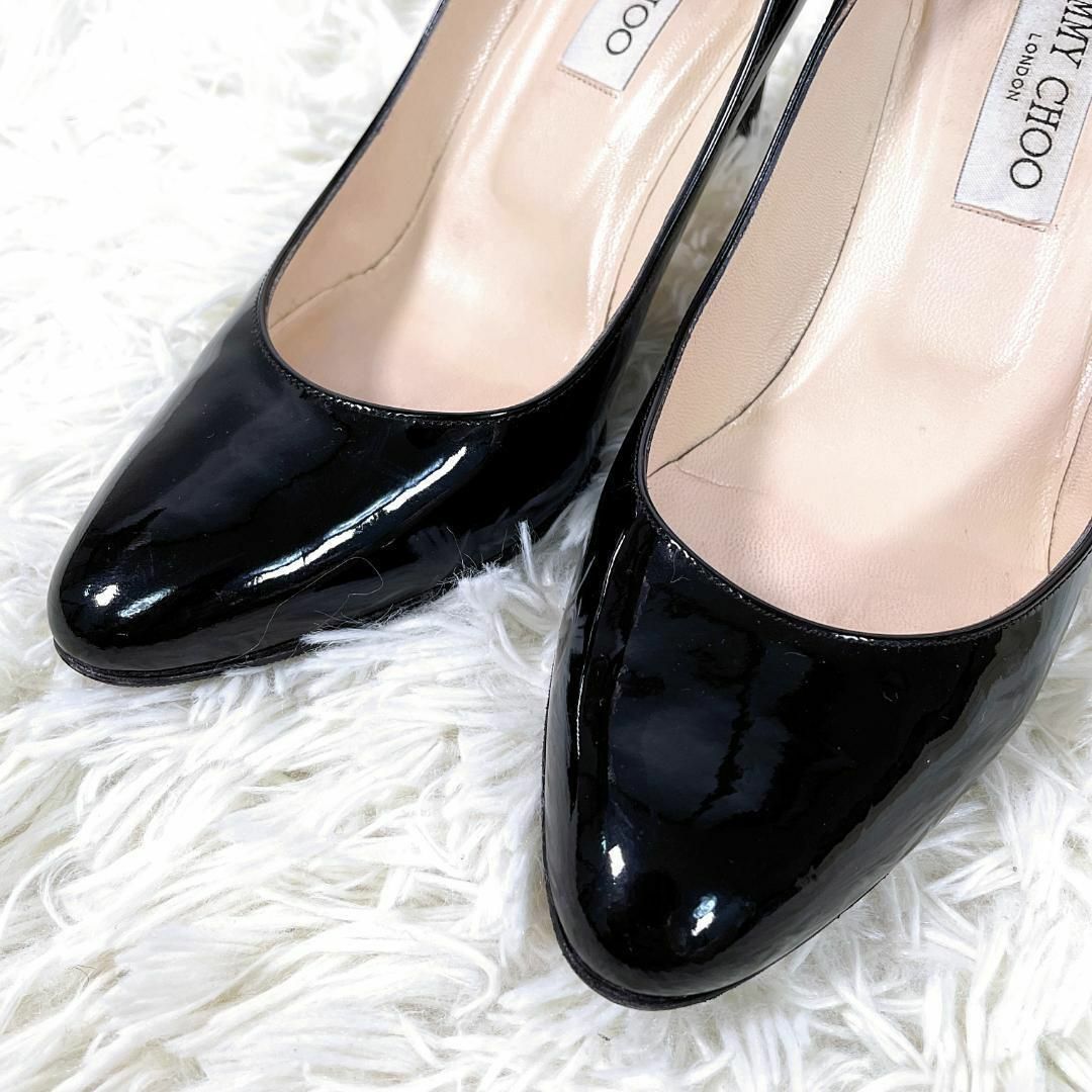 ✨美品・箱付✨ JIMMY CHOO ジミー チュウ エナメルパンプス ブラック