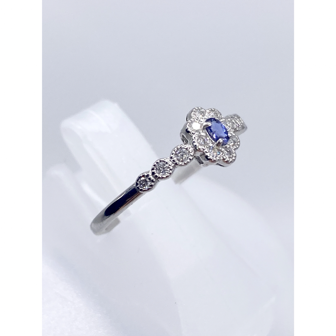 ベニトアイト 0.05ct / ダイヤ 0.13ct Pt950 リング【新品】 2