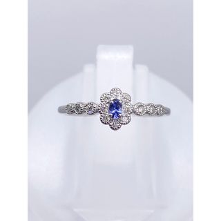 ベニトアイト 0.05ct / ダイヤ 0.13ct Pt950 リング【新品】(リング(指輪))