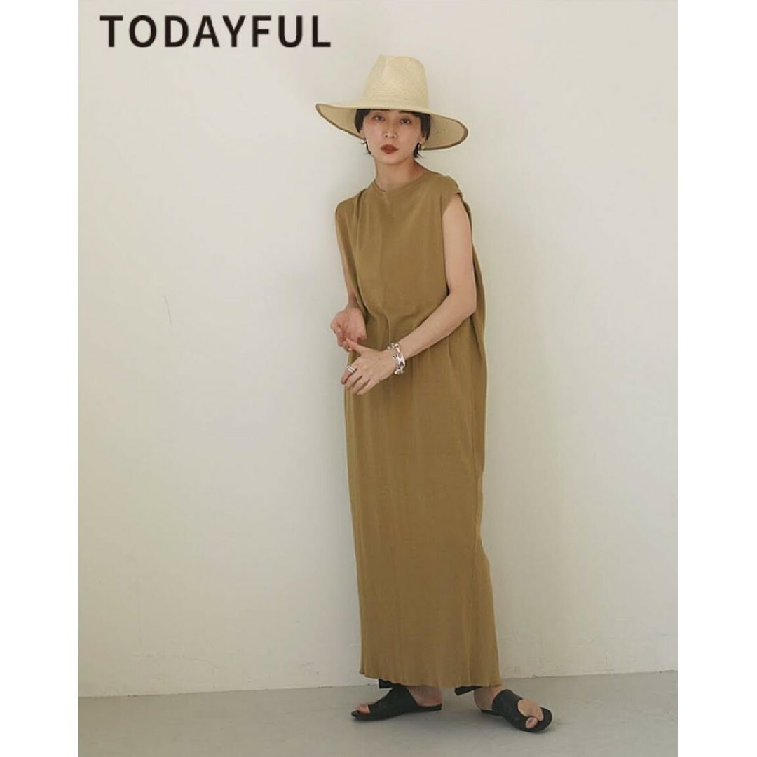 TODAYFUL(トゥデイフル)のTODAYFUL  Pencil Knit Dress オリーブ 38 レディースのワンピース(ロングワンピース/マキシワンピース)の商品写真