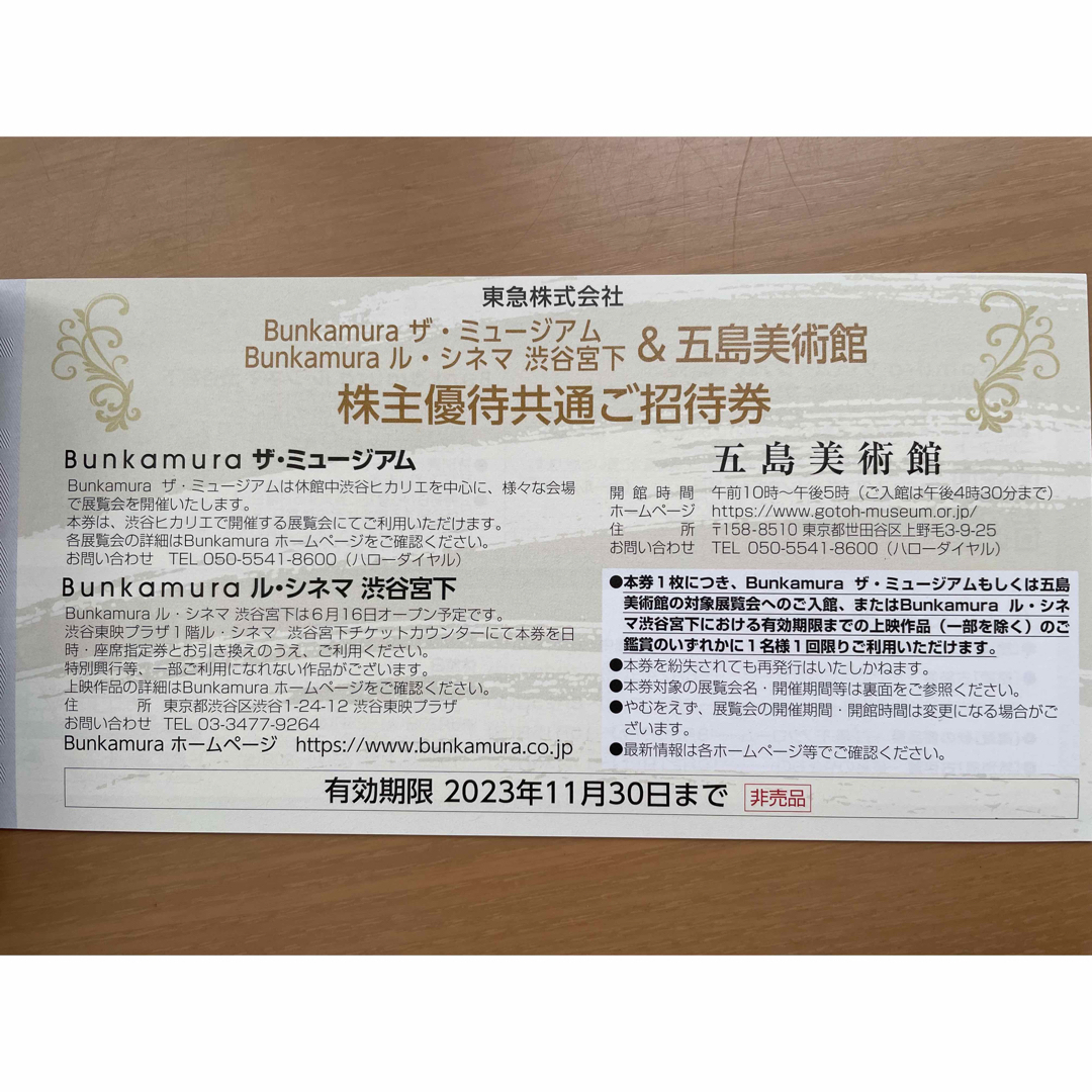 【匿名配送】東急 株主優待券1冊 2023年11月30日期限 エンタメ/ホビーのエンタメ その他(その他)の商品写真