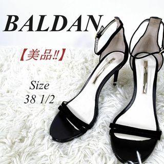 ドゥーズィエムクラス(DEUXIEME CLASSE)の美品✨ BALDAN バルダン アンクルストラップ サンダル ブラック 38.5(ハイヒール/パンプス)