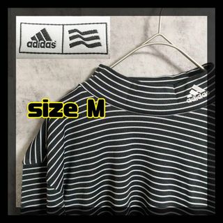 アディダス(adidas)の【美品・クリーニング】adidas　アディダス　モックネック　ネックシャツ　Ｌ(ニット/セーター)