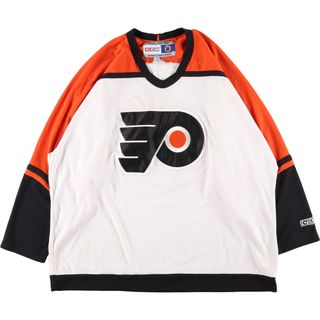 古着 CCM NHL Philadelphia Flyers フィラデルフィア フライヤーズ ホッケーシャツ メンズXXL /eaa351227(Tシャツ/カットソー(半袖/袖なし))