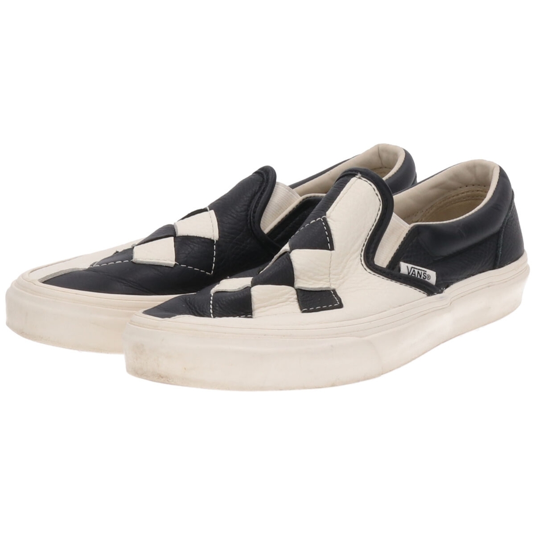 VANS(ヴァンズ)の古着 バンズ VANS SLIP-ON スリッポン レザースニーカー US7 レディース23.5cm /saa010008 レディースの靴/シューズ(スニーカー)の商品写真