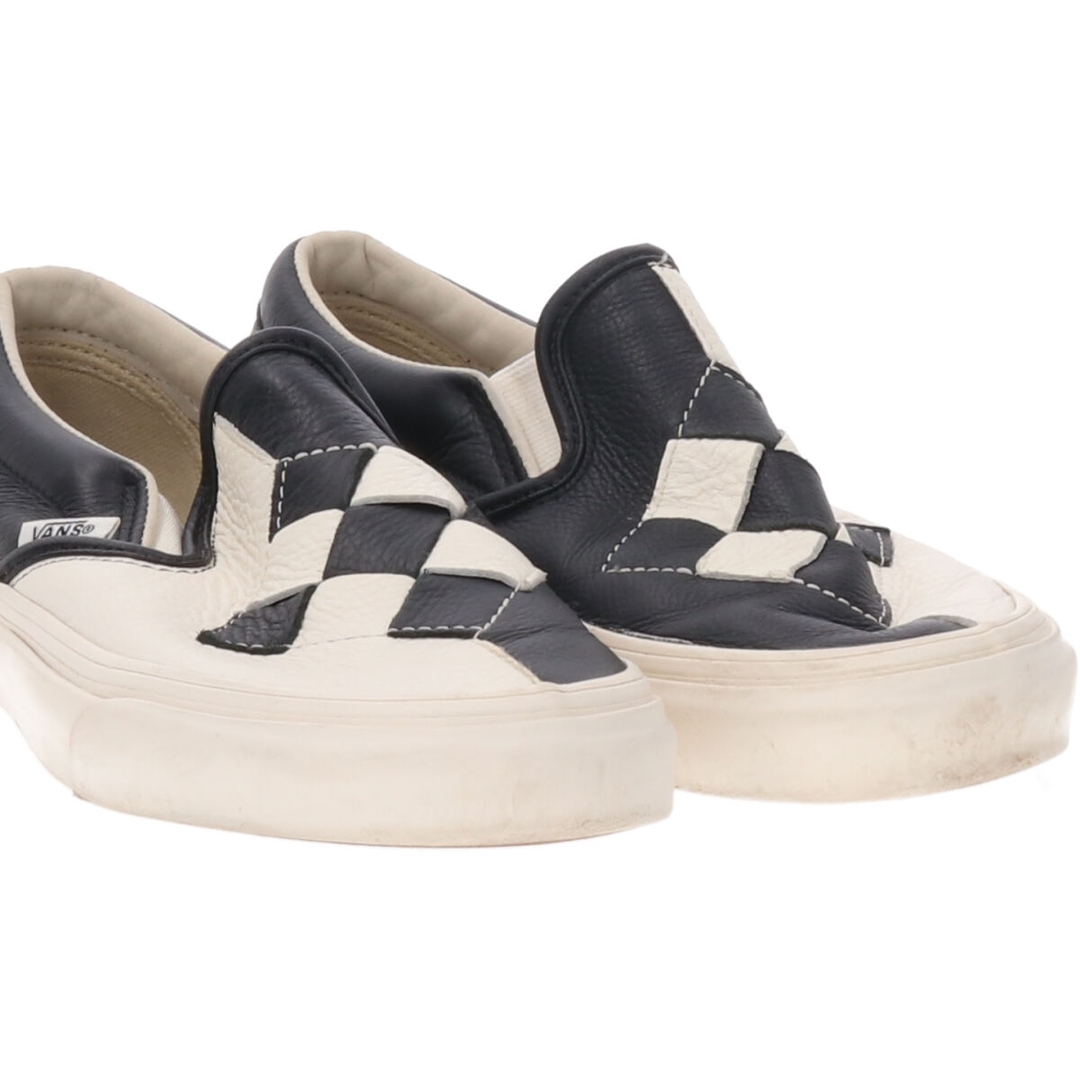 VANS(ヴァンズ)の古着 バンズ VANS SLIP-ON スリッポン レザースニーカー US7 レディース23.5cm /saa010008 レディースの靴/シューズ(スニーカー)の商品写真