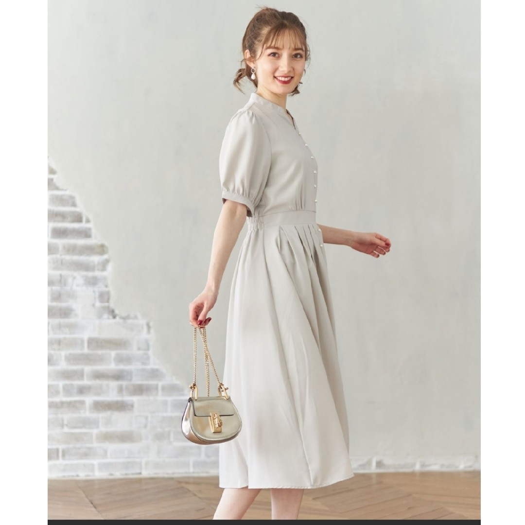 【新品未使用】tocco closet パール付きスキッパーデザインワンピース | フリマアプリ ラクマ トッコクローゼット新品未使用 ワンピース