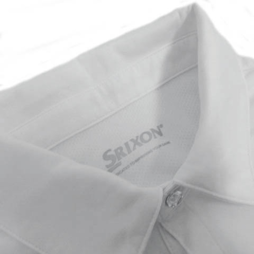 Srixon(スリクソン)のスリクソン SRIXON ポロシャツ 半袖 ロゴ 速乾 ホワイト 白 紺 O スポーツ/アウトドアのゴルフ(ウエア)の商品写真