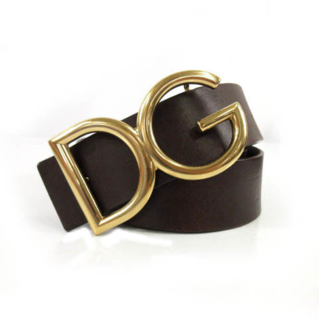 DOLCE&GABBANA - DOLCE&GABBANA ベルト DG ロゴバックル レザー 茶