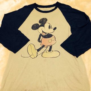 ディズニー(Disney)のUSED 80'S ミッキーラグランT(Tシャツ(長袖/七分))