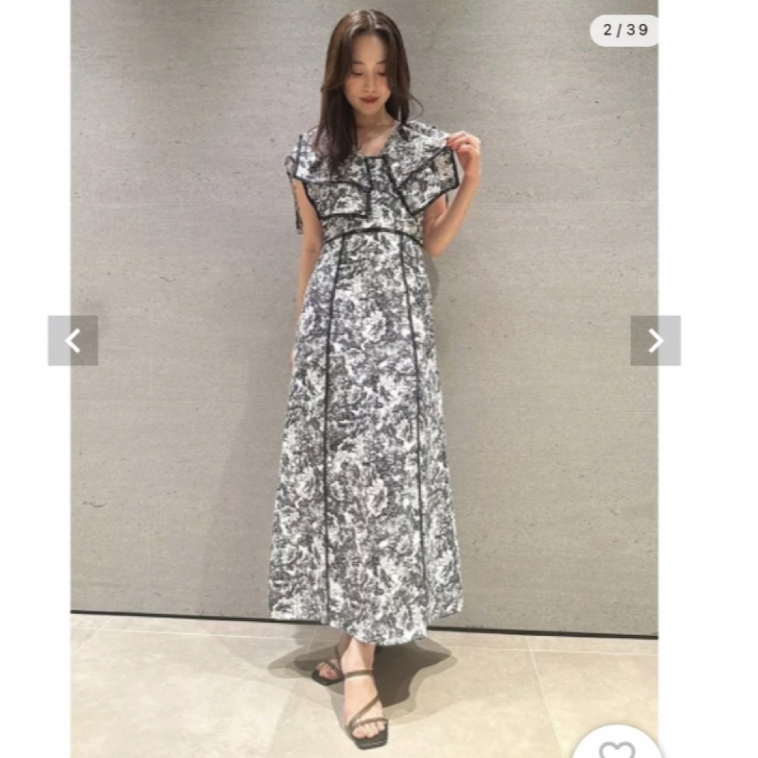 snidel❁⃘*.正規品 新品タグ付き❁⃘*.ラッフルカラーワンピース BLK