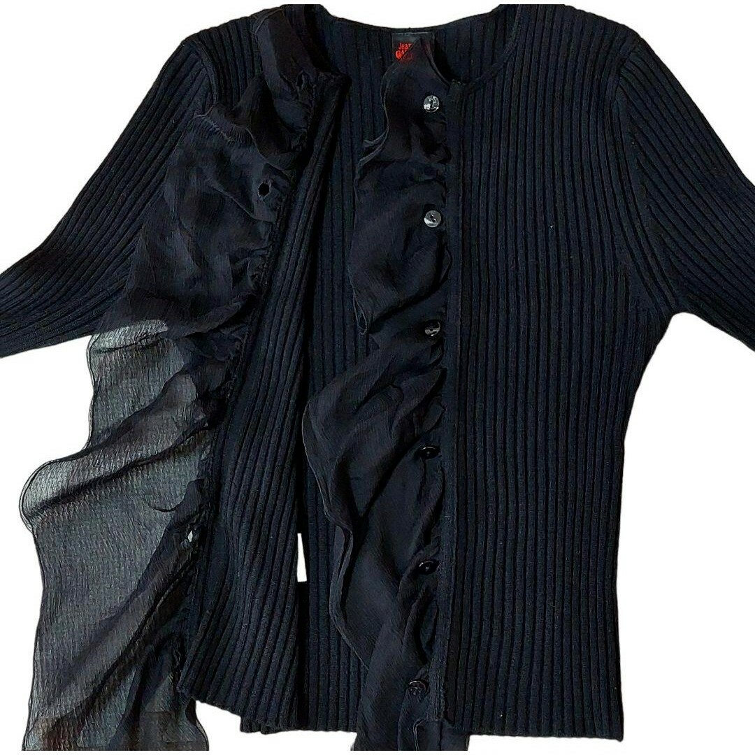 ジャンポールゴルチエ シルク リブニット カーディガン セーター 羽織り 40 3