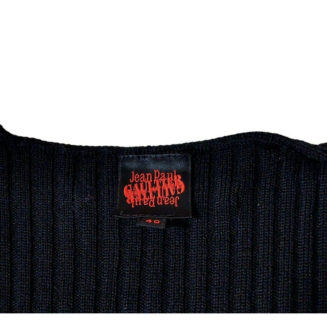 ジャンポールゴルチエ シルク リブニット カーディガン セーター 羽織り 40 4
