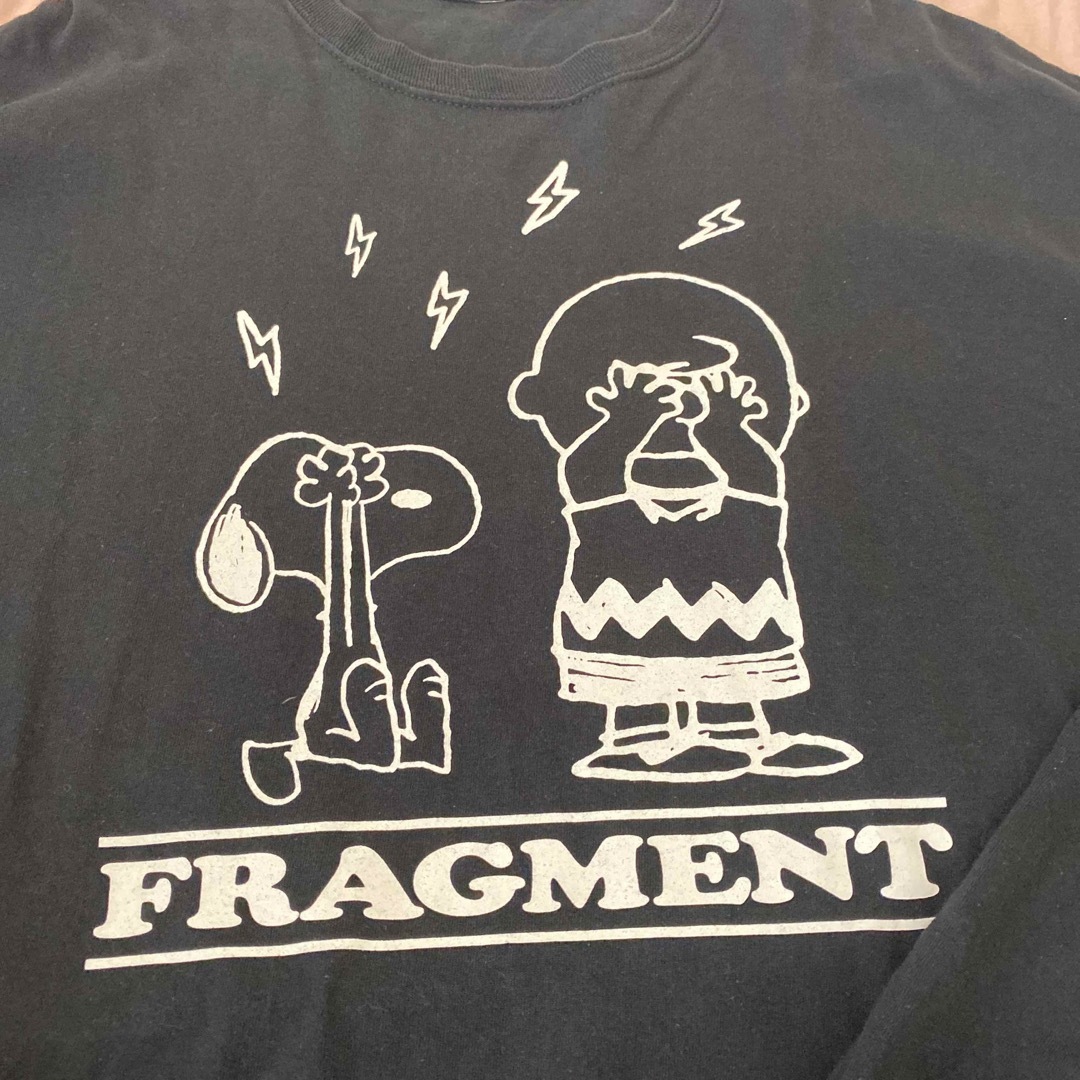 FRAGMENT - フラグメント ピーナッツ スヌーピー ロンT 黒 XL コンビニ