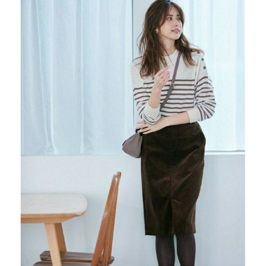 23区 - 23区 キャッシュメリノライト ボーダーニット カシミヤ 大きい
