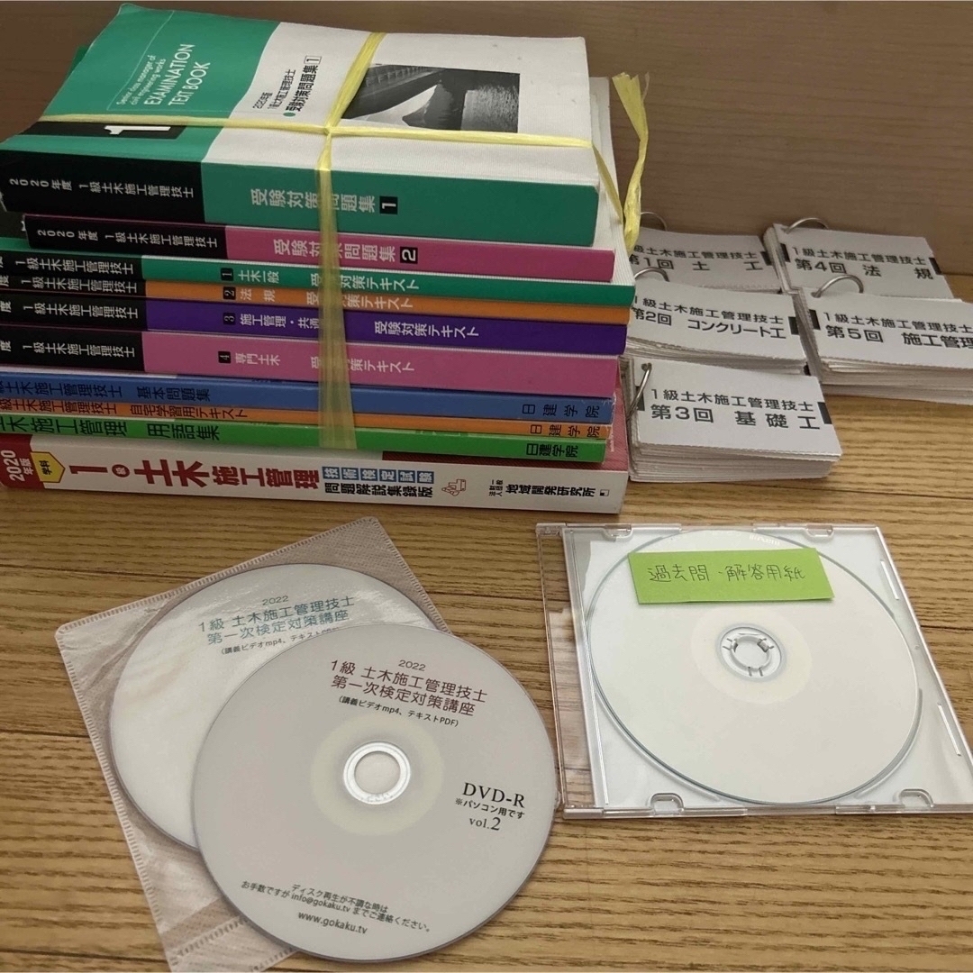 令和2年度　1級土木施工管理　1次検定・過去問集▷令和3年度　講義DVD-R　資格/検定