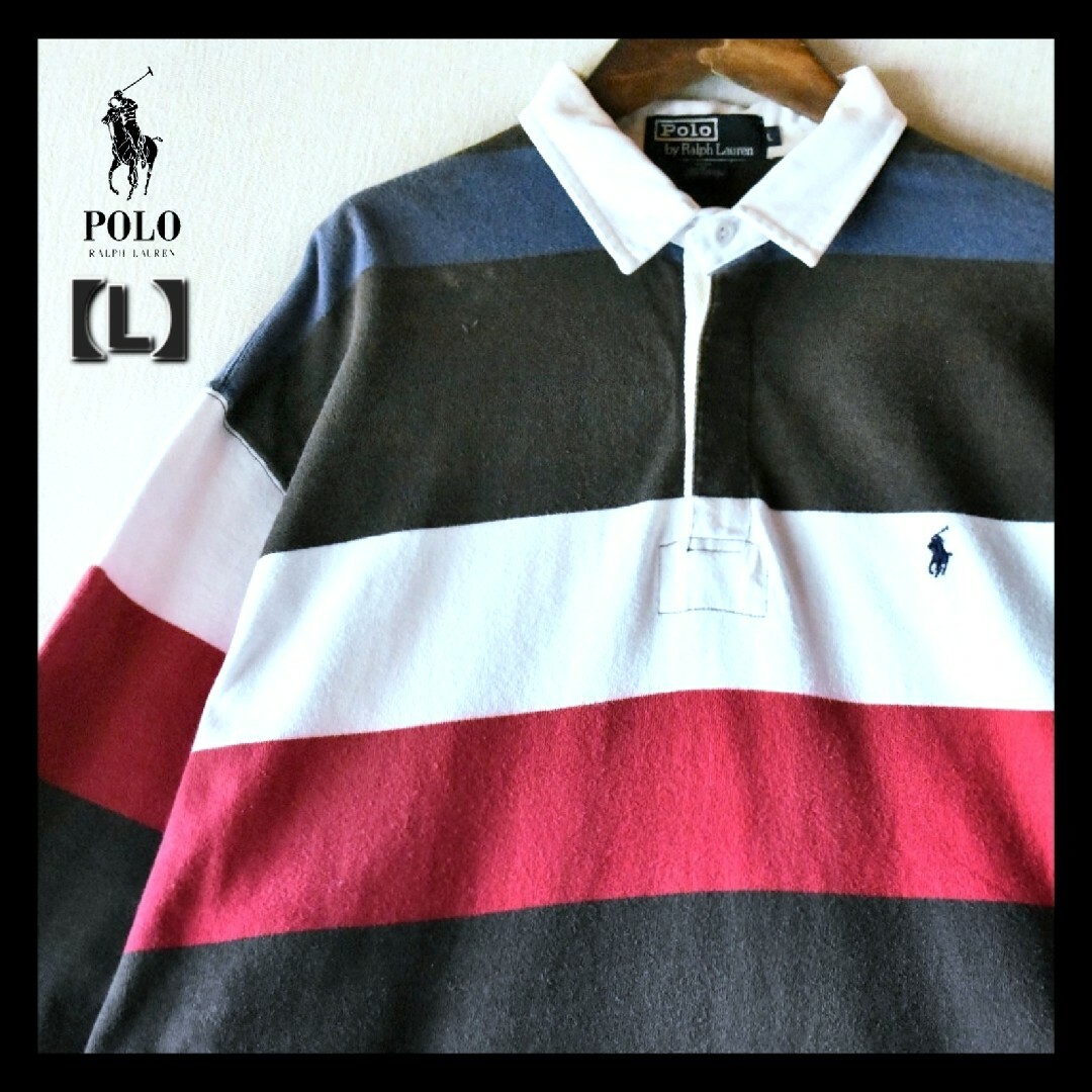 POLO RALPH LAUREN - 古着☆ポロバイラルフローレン 太ボーダー柄 ワン