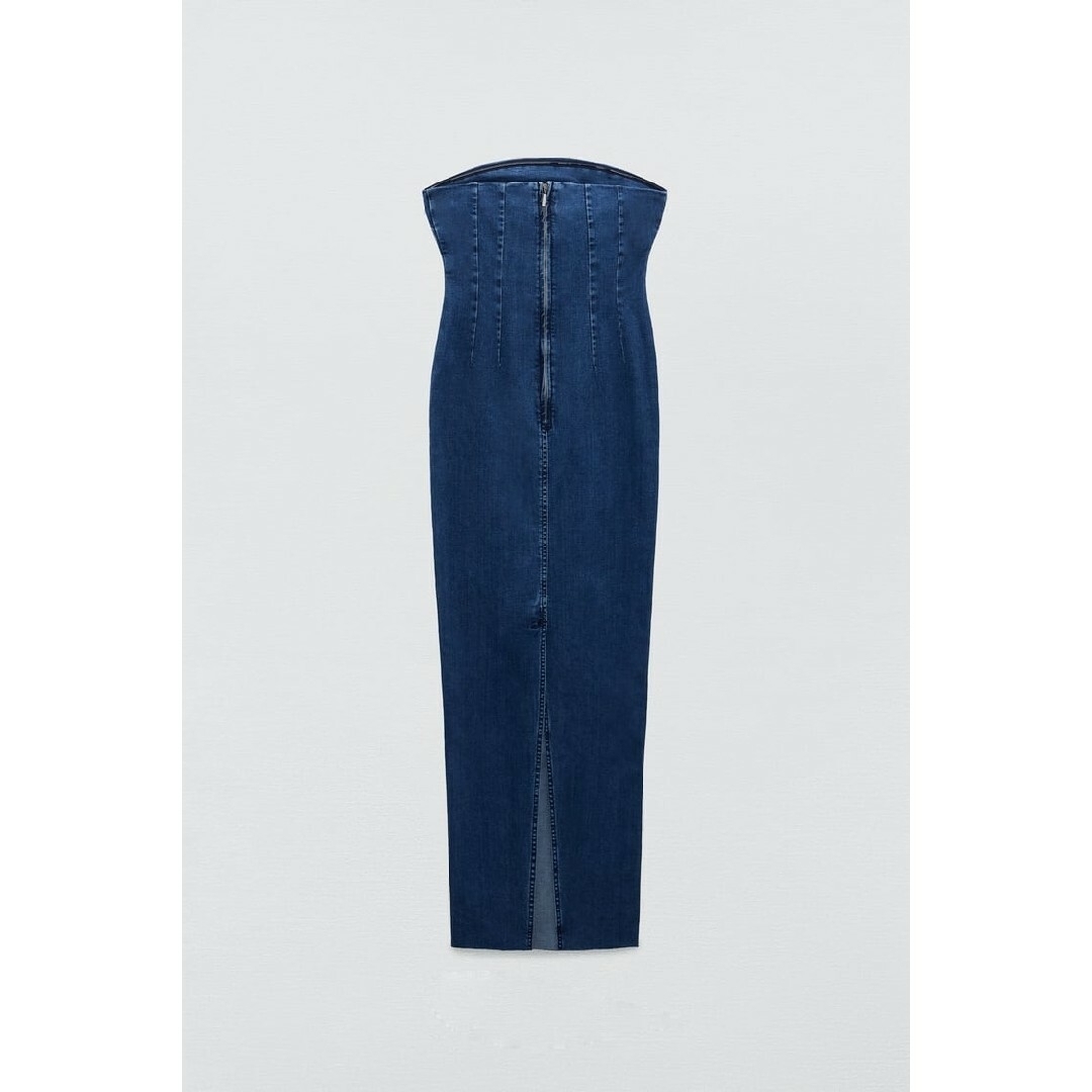 ZARA - ZARA ZW テーラード デニムワンピース Sサイズ ブルーの ZARA - ZARA ZW テーラード デニムワンピース Sサイズ ブルーの