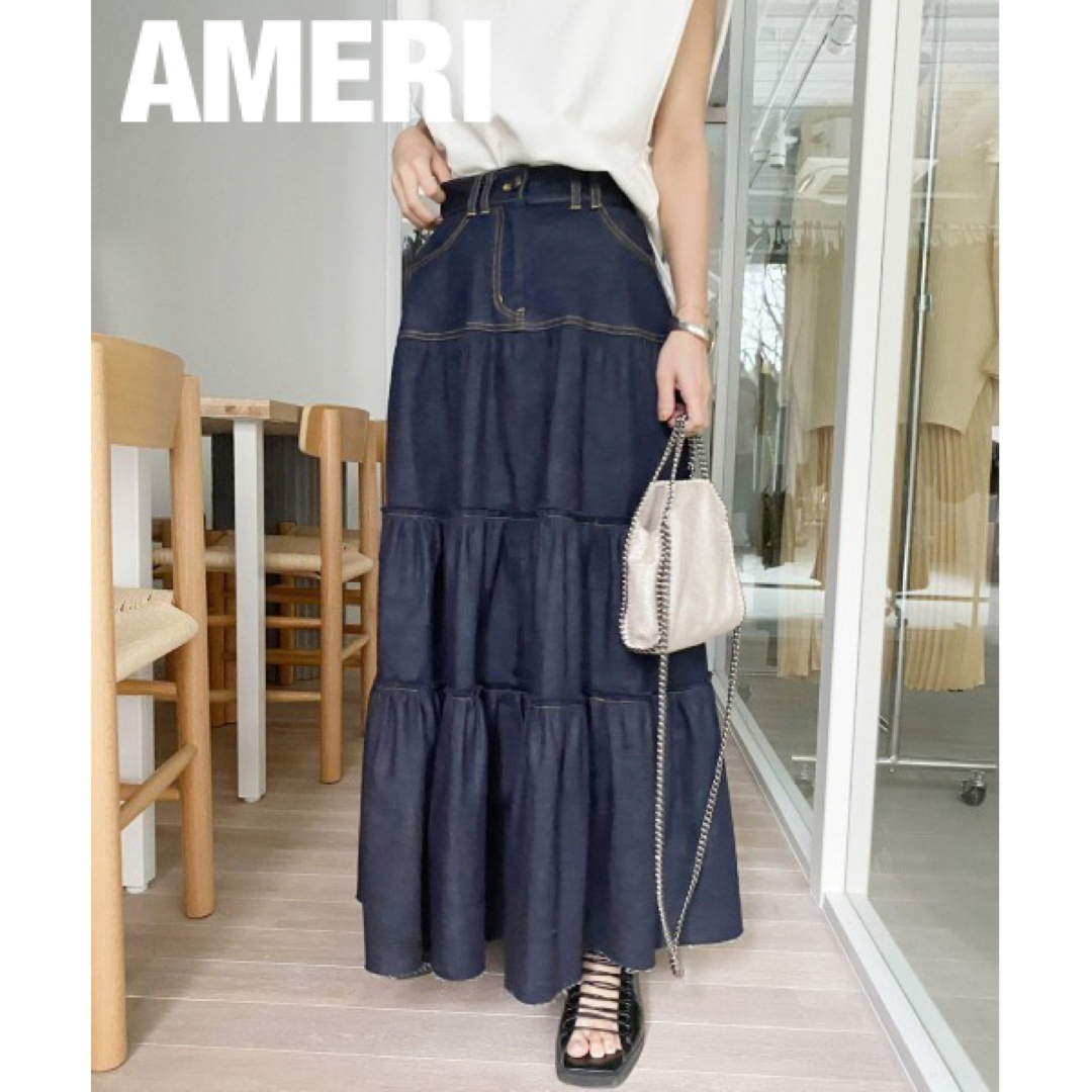 AMERI アメリ　RAGGED DENIM SKIRT　【 新木優子着用】